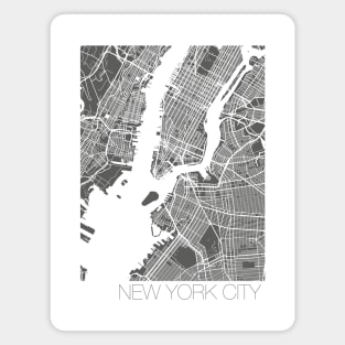 New York city map - gray Magnet